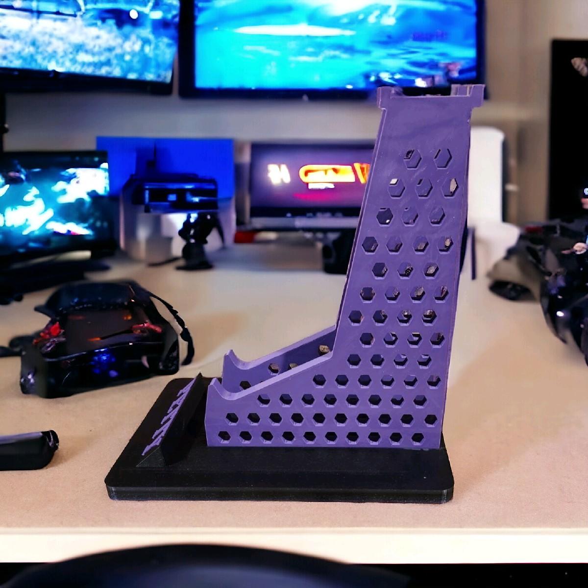 Universal Xbox Controller | Universal Playstation Controller Holder | Nintendo Switch Controller Holder | Universal Headphone Holder | Custom Gamertag | Custom Colors Console Accessories Stand - Galaxy OutlawsUniversal Xbox Controller | Universal Playstation Controller Holder | Nintendo Switch Controller Holder | Universal Headphone Holder | Custom Gamertag | Custom Colors Console Accessories StandController HolderBlackPurple