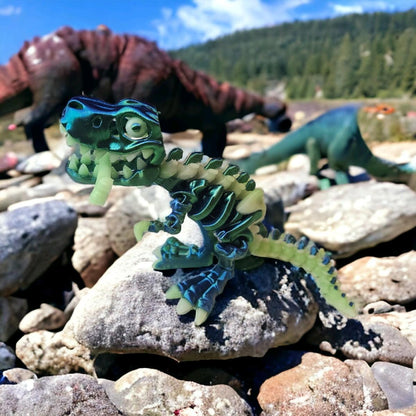 Articulating T - Rex Figurine, Dino Lovers, Custom color T - Rex Figurine - Galaxy OutlawsArticulating T - Rex Figurine, Dino Lovers, Custom color T - Rex FigurineToy AnimalRainbow/StoneYes