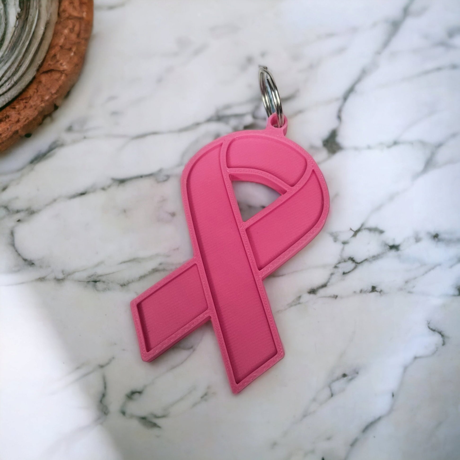 Breast Cancer Awareness Ribbon Keychain - Galaxy OutlawsBreast Cancer Awareness Ribbon KeychainplasticBelieve Ribbon