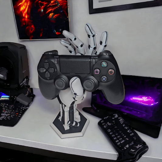 Controller Holder Controller Stand Gamer Gift Custom Stand Futuristic Design - Galaxy OutlawsController Holder Controller Stand Gamer Gift Custom Stand Futuristic DesignWhiteBlue