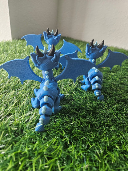 Mystic Saphire Articulated Dragon - Handcrafted Fantasy Figurine - Galaxy OutlawsMystic Saphire Articulated Dragon - Handcrafted Fantasy FigurineArticulated Small DragonBlue