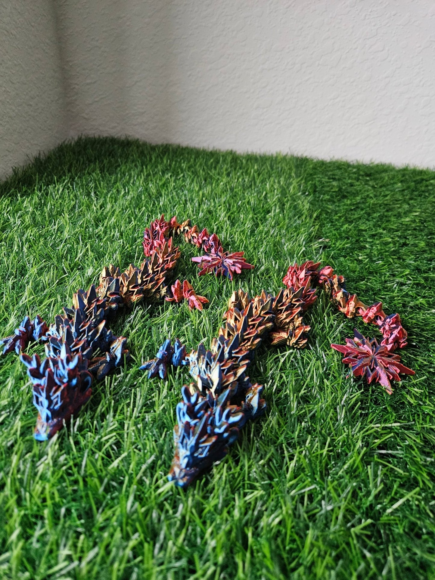 Winter Dragon figurine | Mystery Egg | 17 inches long | Custom Colors Decor Galaxy Room Decoration - Galaxy OutlawsWinter Dragon figurine | Mystery Egg | 17 inches long | Custom Colors Decor Galaxy Room DecorationArticulated DragonRed/Golden/BlueNo egg