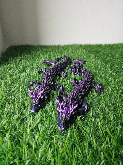Winter Dragon figurine | Mystery Egg | 17 inches long | Custom Colors Decor Galaxy Room Decoration - Galaxy OutlawsWinter Dragon figurine | Mystery Egg | 17 inches long | Custom Colors Decor Galaxy Room DecorationArticulated DragonBlack/Blue/PurpleNo egg