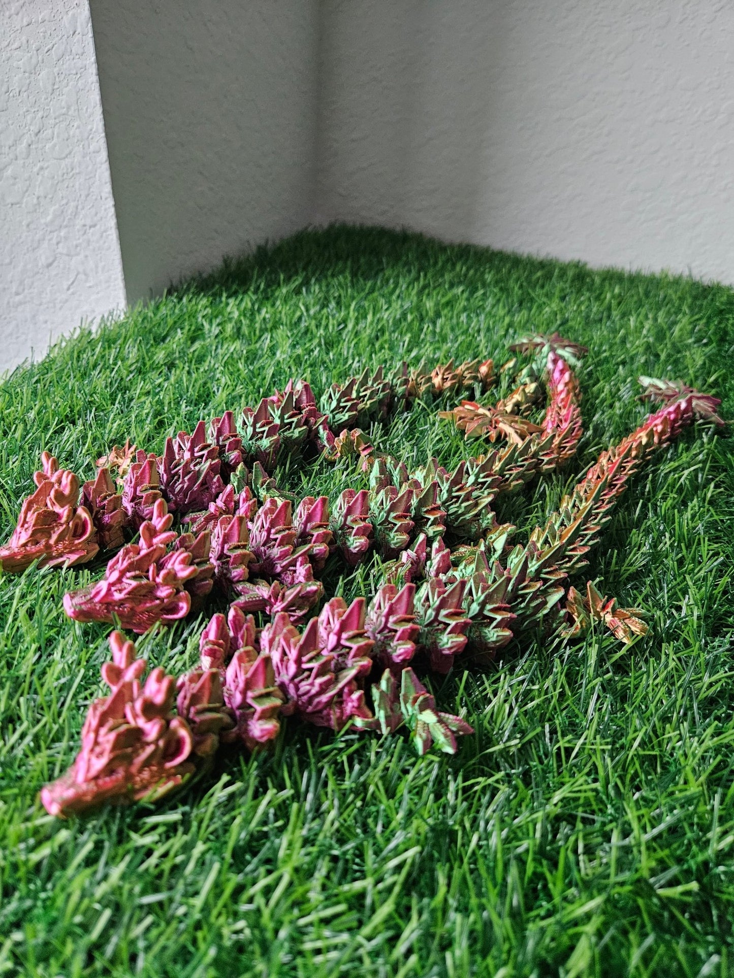 Winter Dragon figurine | Mystery Egg | 17 inches long | Custom Colors Decor Galaxy Room Decoration - Galaxy OutlawsWinter Dragon figurine | Mystery Egg | 17 inches long | Custom Colors Decor Galaxy Room DecorationArticulated DragonGolden/Green/Rose/RedNo egg
